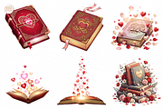 Retro Book Valentine PNG Clipart, an Illustration by KennedyStudio (Thumbnail 3 of 5)
