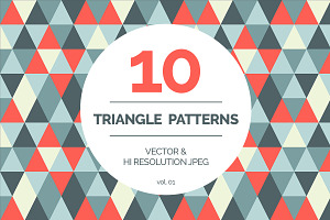 10 seamless triangle patterns vol 01