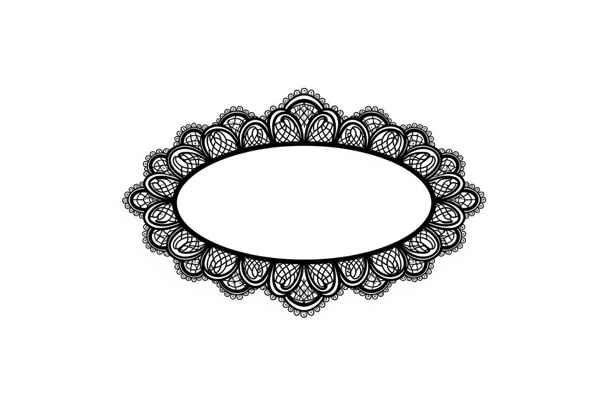 Vintage Lace Oval Frame Bundle, an Illustration by yasushie (Photo 25 of 30)