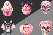 Pink Coquette Halloween Clipart, an Illustration by Black Bird Studio (Thumbnail 2 of 6)