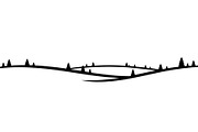 Winter Snow Landscape Silhouette, a Graphic by balal (Thumbnail 7 of 13)