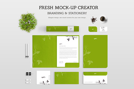 Fresh Branding & Stationery Mock-up