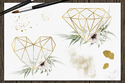 Eucalyptus Anemone Gold Frames, a Decorative Illustration by DioFlow (Thumbnail 3 of 5)