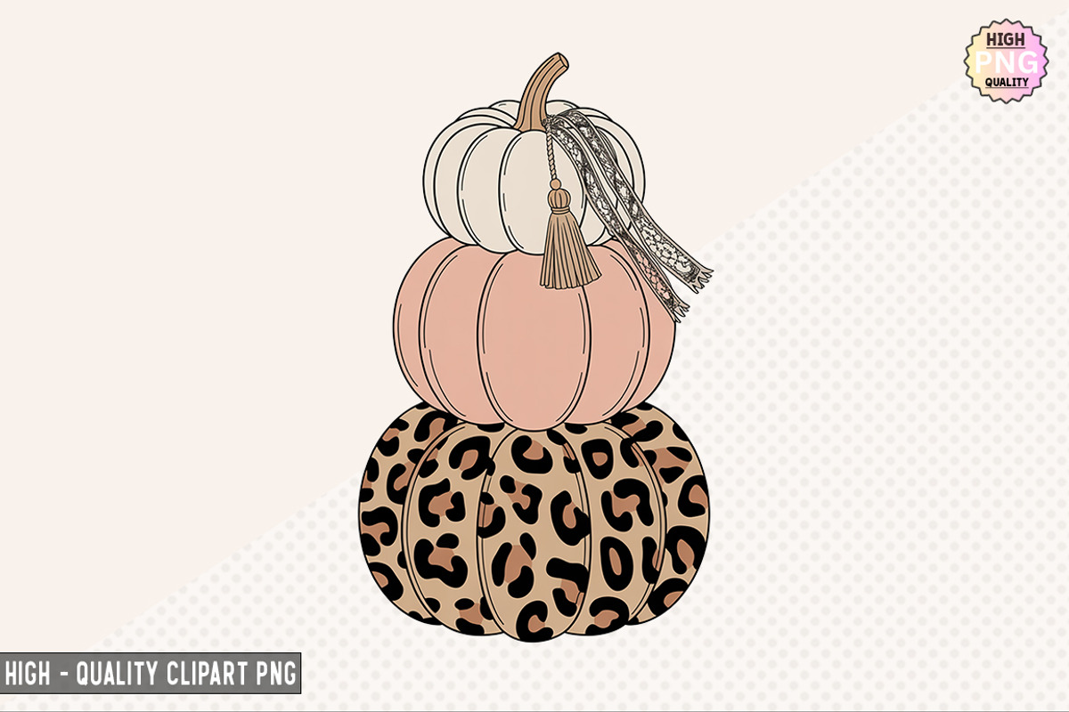 Fall Pumpkin Stack Clipart Bundle, a Graphic by crative8112 (Photo 7 of 8)