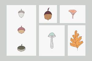 FALL DOODLES. EPS, PNG.