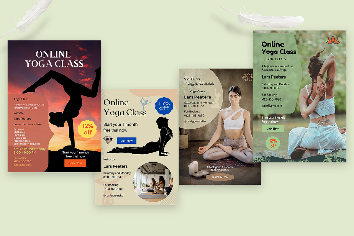 Yoga Class Flyer Template, a Flyer Template by ROJI CREATOR (Photo 4 of 4)