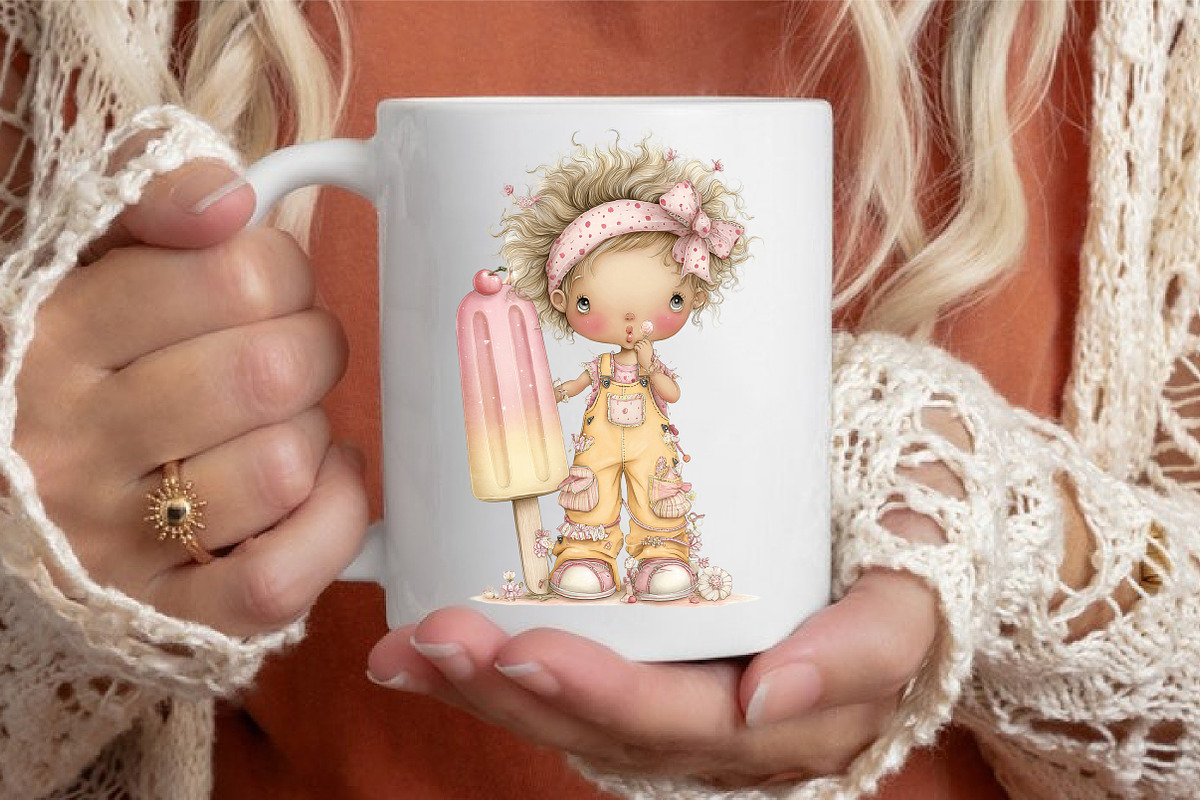 Whimsical Summer Kids Clipart, an Illustration by designcity5 (Photo 5 of 5)