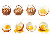 Egg Illustration Clipart, Omelet Egg, a Food Illustration by BrushstrokeArtGB (Thumbnail 3 of 9)