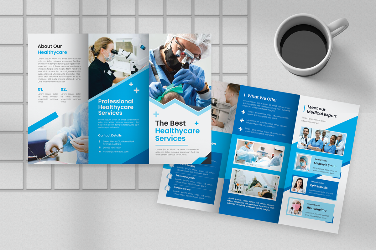 Medical Healthycare Trifold Brochure, a Brochure Template by Annora Studio (Photo 2 of 5)