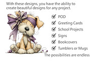 Whimsical Dog Clipart, an Illustration by Pixels.Craft (Thumbnail 3 of 5)