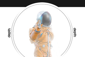 PSD Mockup 3D NASA Astronaut 34