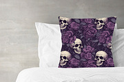 Gothic Skull Rose Seamless Pattern, a Pattern Graphic by HillTract (Thumbnail 4 of 5)