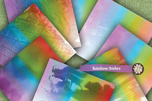 Rainbow Ombre Watercolour Papers