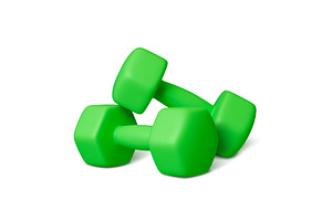 Dumbbells 3d icon. Isolated dumbbell, a Sport Illustration by Valerie Bodnar
