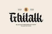 Ghitalk - Modern Blackletter Font, a Blackletter Font by Imoodev (Thumbnail 1 of 5)