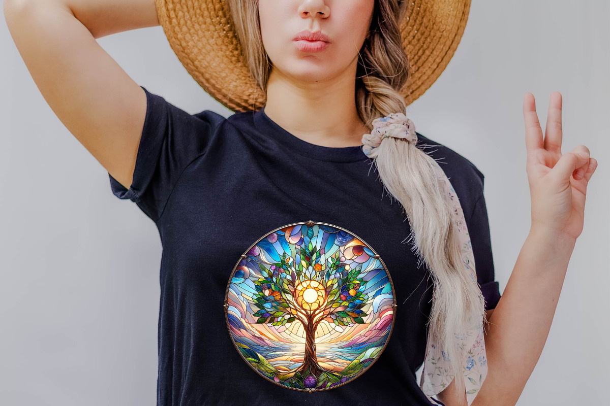 Round Stained Glass Summer  Sublima, an Illustration by SVGArt (Photo 4 of 8)