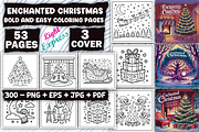 Enchanted Christmas Coloring Pages, an Illustration by LightExpress (Thumbnail 1 of 5)