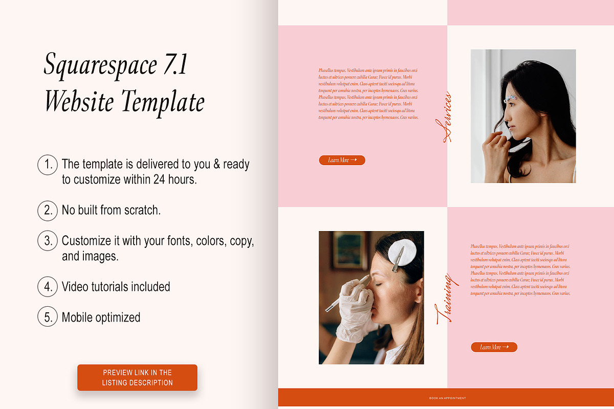 Squarespace 7.1 Website Template, a Landing Page Template by Kseniia_Design (Photo 3 of 11)
