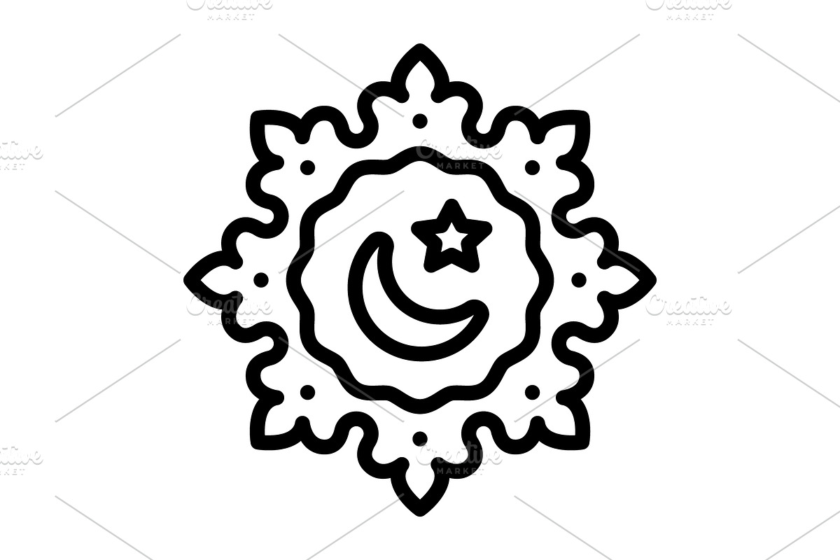 Islam muslim black icon, an Outline Icon by Creative priyanka