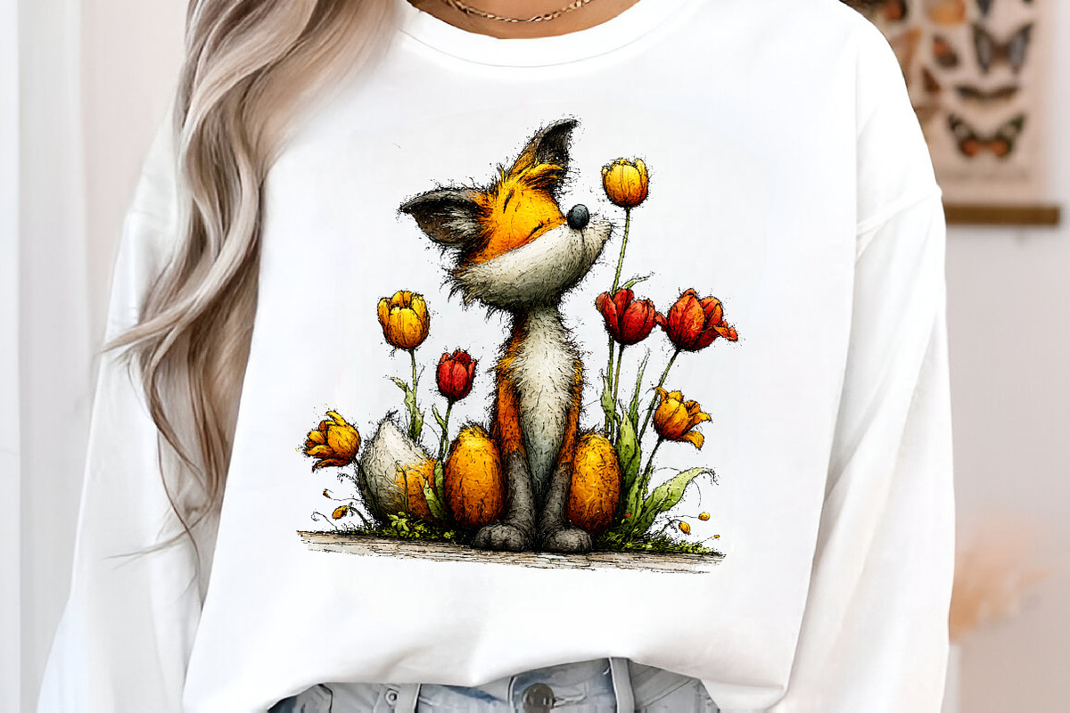 Whimsical spring funny fox clipart, an Illustration by SinaCreation (Photo 7 of 11)