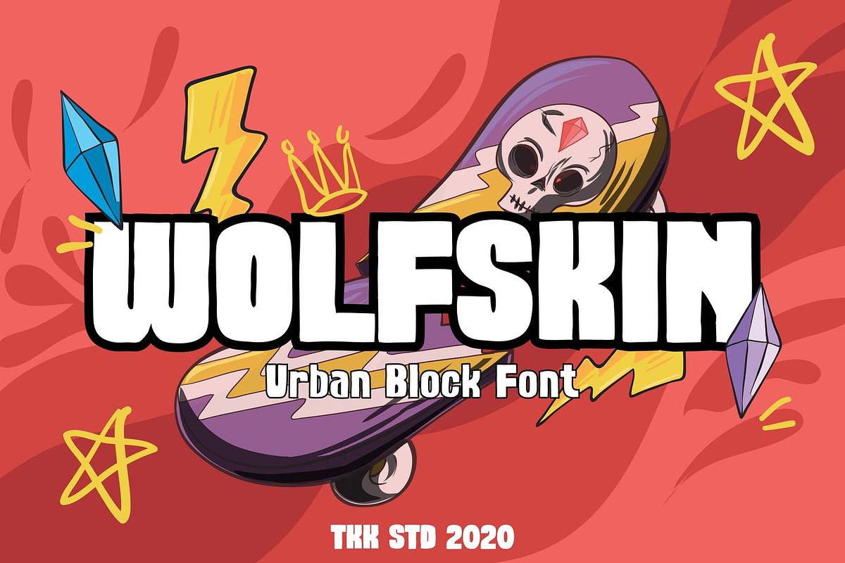 Wolfskin - Block Font, a Sans Serif Font by tokokoo (Photo 2 of 11)