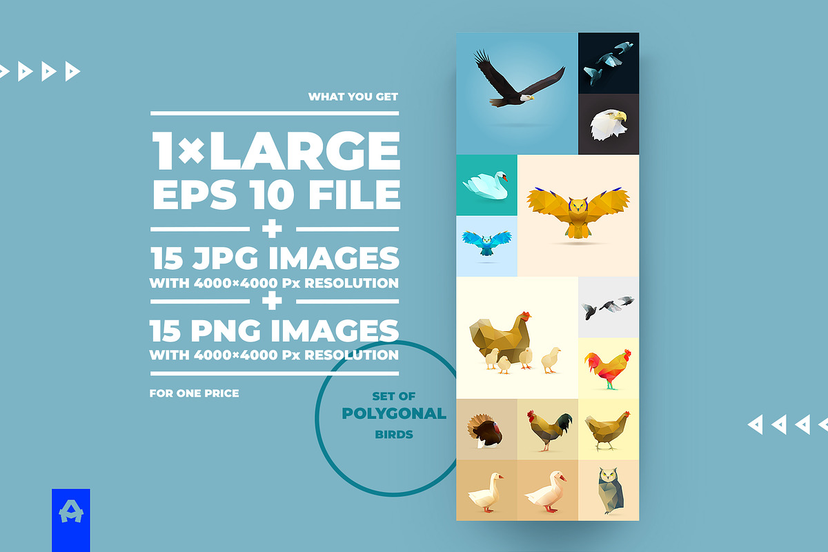 Polygonal Birds, an Animal Illustration by blauananas (Photo 4 of 5)