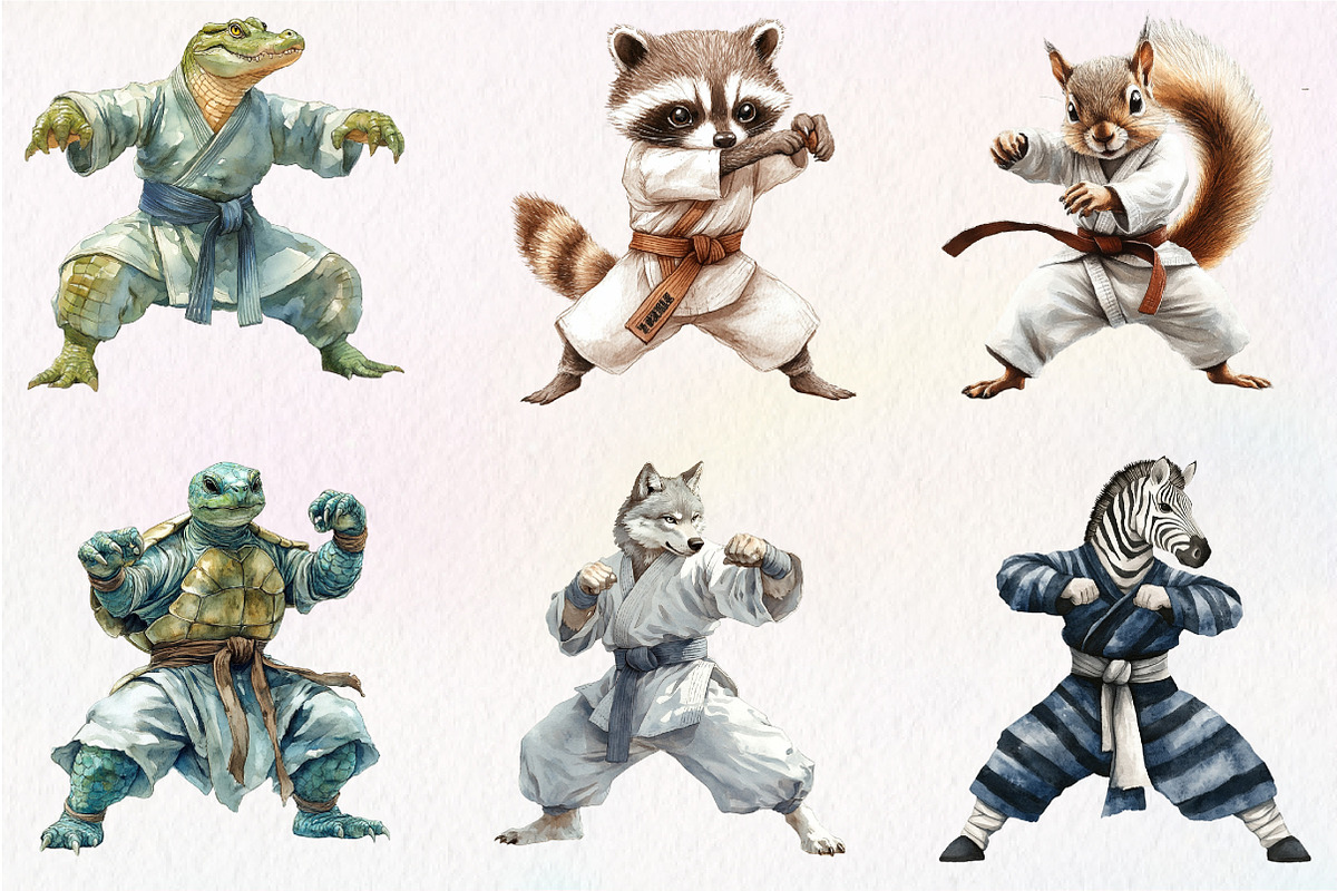 Martial Arts Animals Sublimation, an Illustration by Dream Creation (Photo 2 of 6)