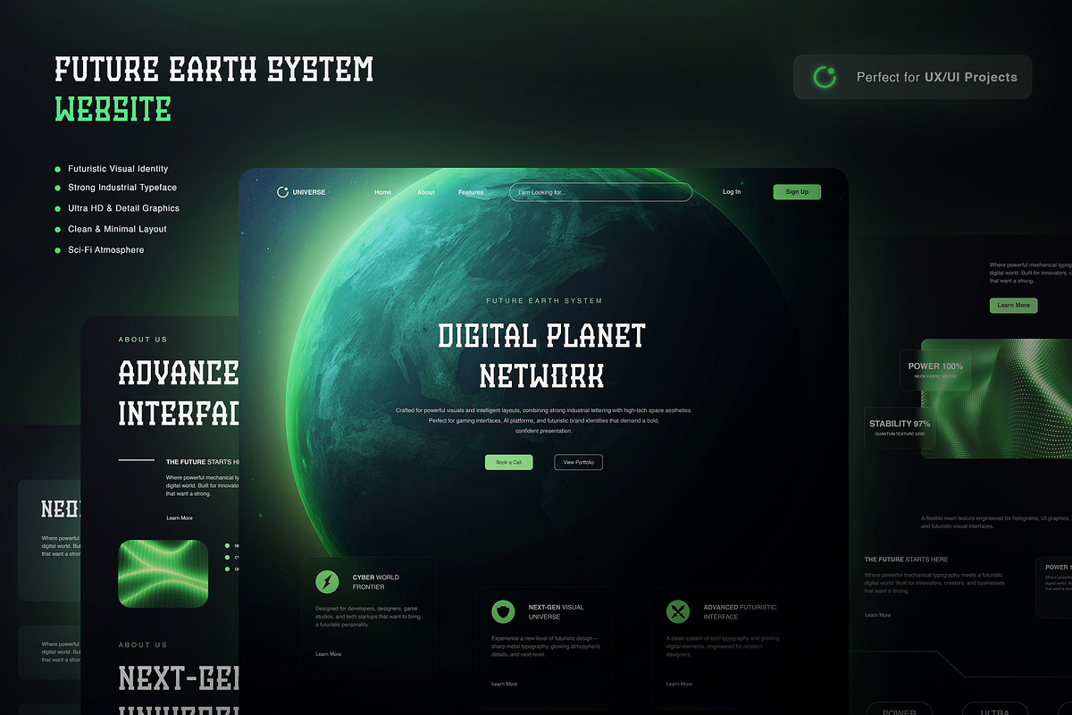 NEXAR – Futuristic Typeface, a Font by Brainwave (Photo 4 of 8)