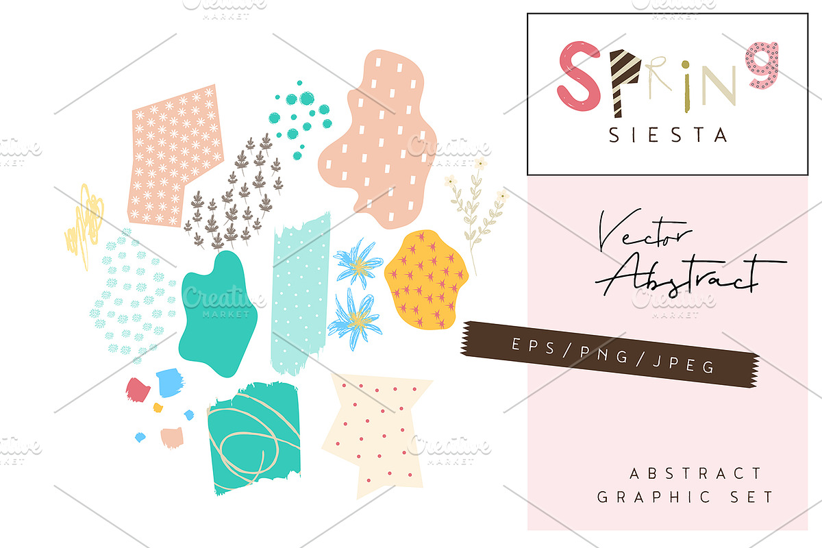 Spring Siesta - Romantic, Abstract, a Pattern Graphic by Paperly Studio (Photo 7 of 10)