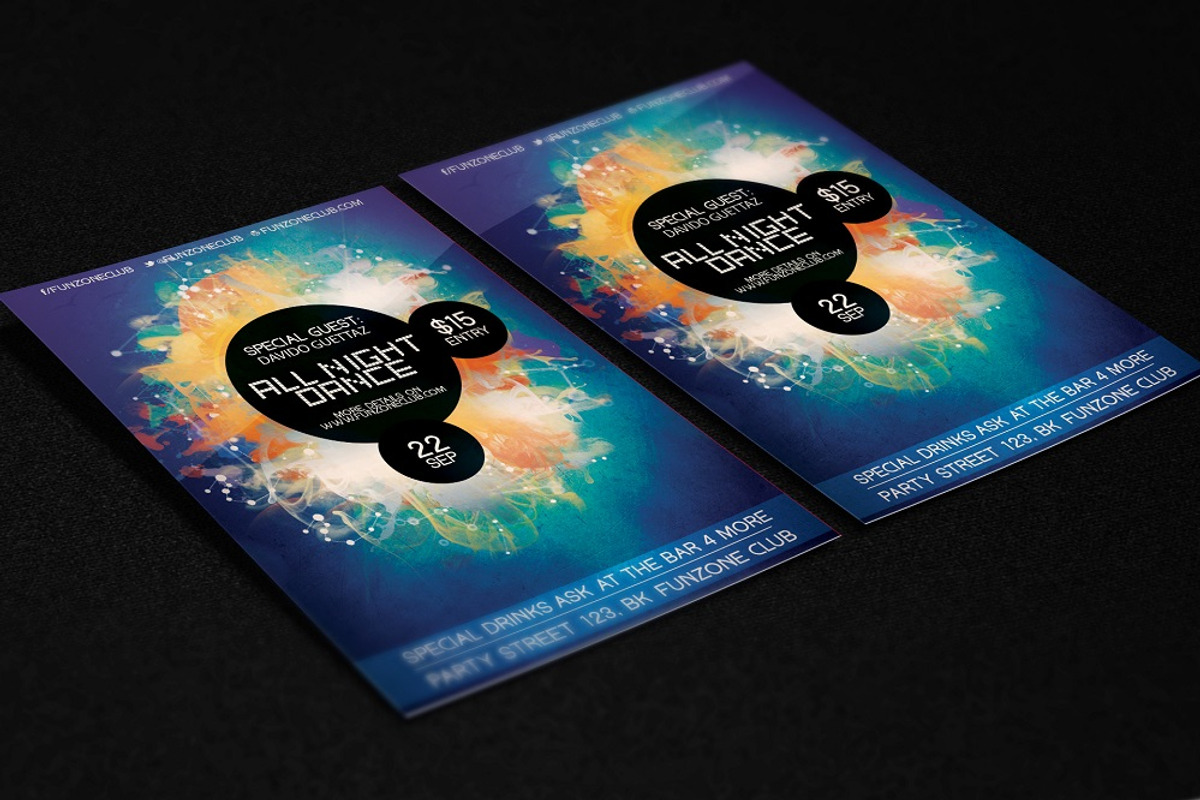 All Night Dance Colorful Party Flyer, a Flyer Template by Dragoș Neagu (Photo 3 of 3)