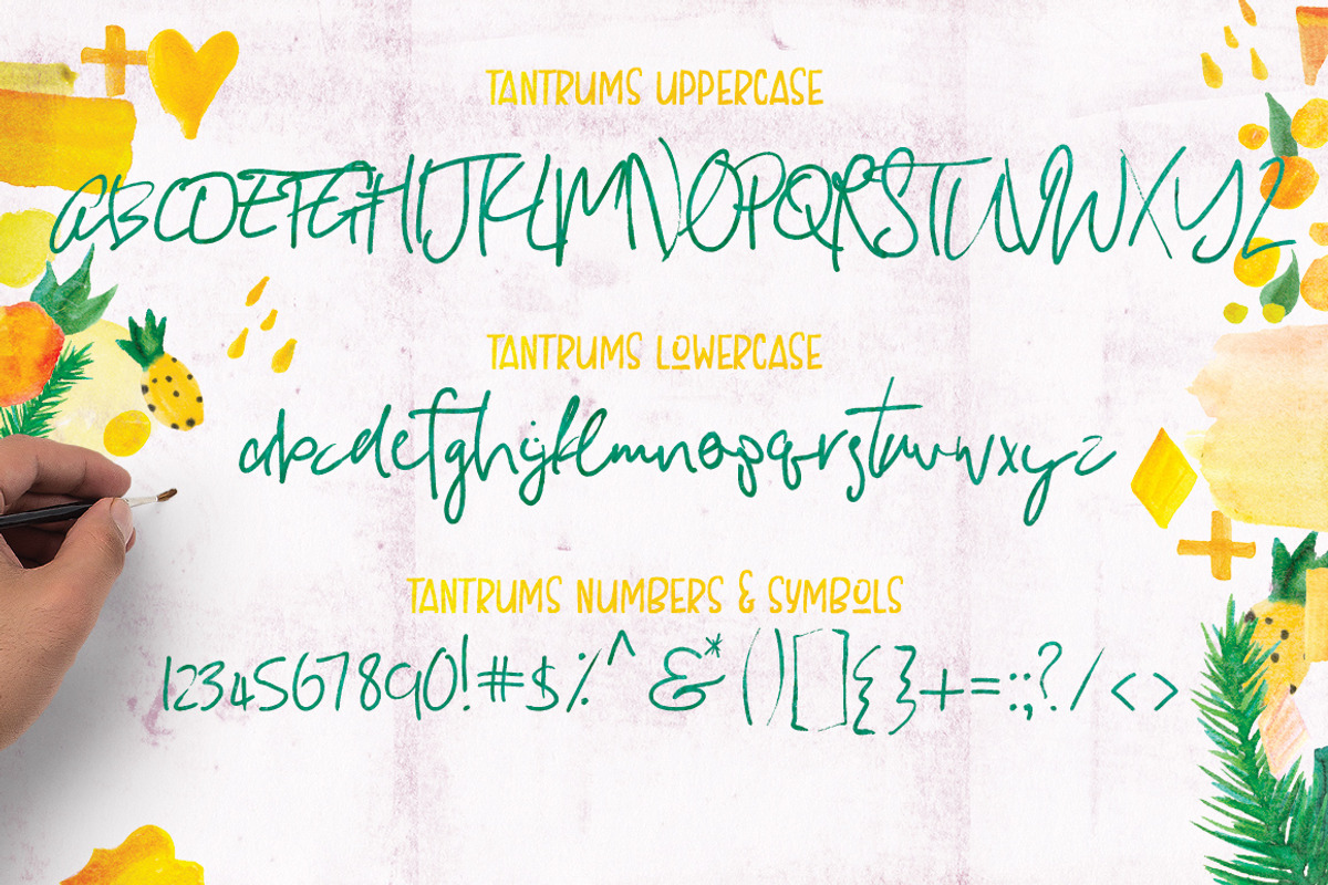 Tantrums Hand Writing Font preview 2