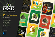 Smoke G | Cannabis Instagram Pack, a Social Media Template by byalikhan (Thumbnail 1 of 9)