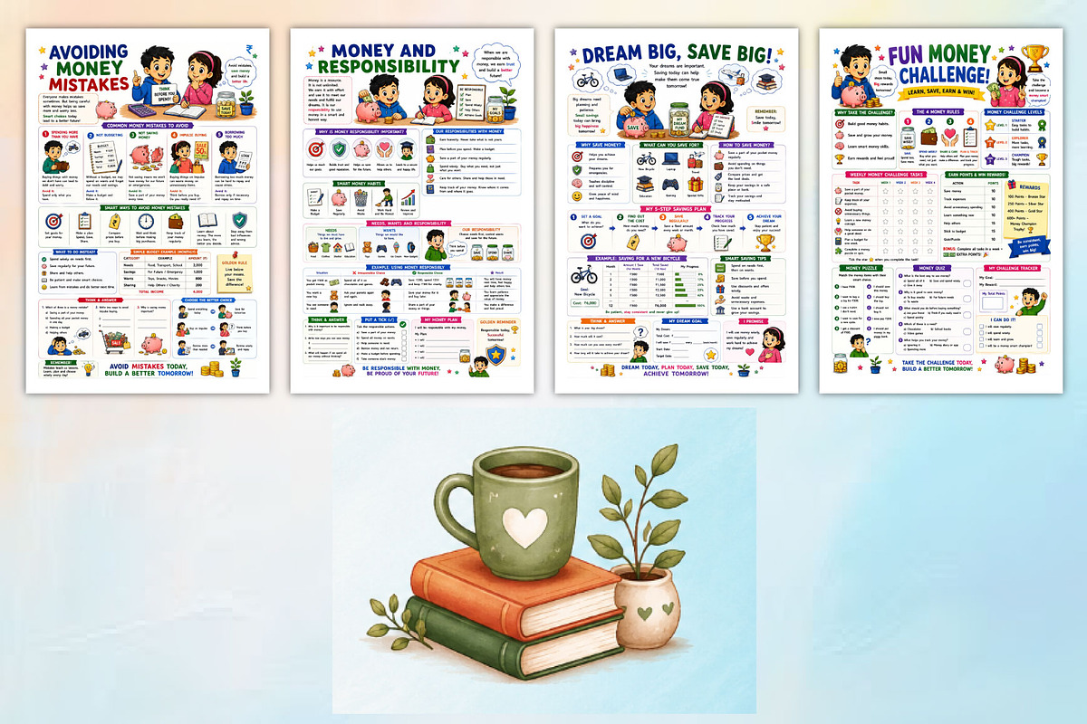 Building Financial Skills for Kids, a Stationery Template by Designmela01 (Photo 4 of 4)