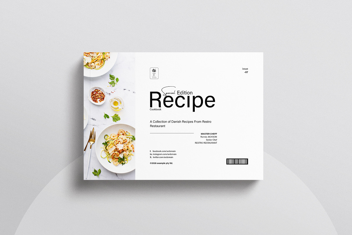 Cookbook Recipe Book Template, a Brochure Template by ArtisanaAura (Photo 1 of 10)
