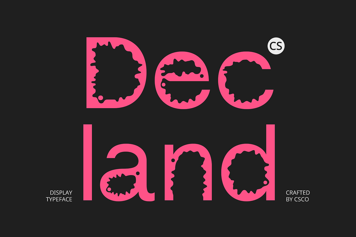 CS Decland – Psychedelic Font, a Sans Serif Font by Craft Supply Co. (Photo 1 of 8)