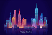 New York skyline, a Work Illustration by GlebTagirov (Thumbnail 5 of 5)