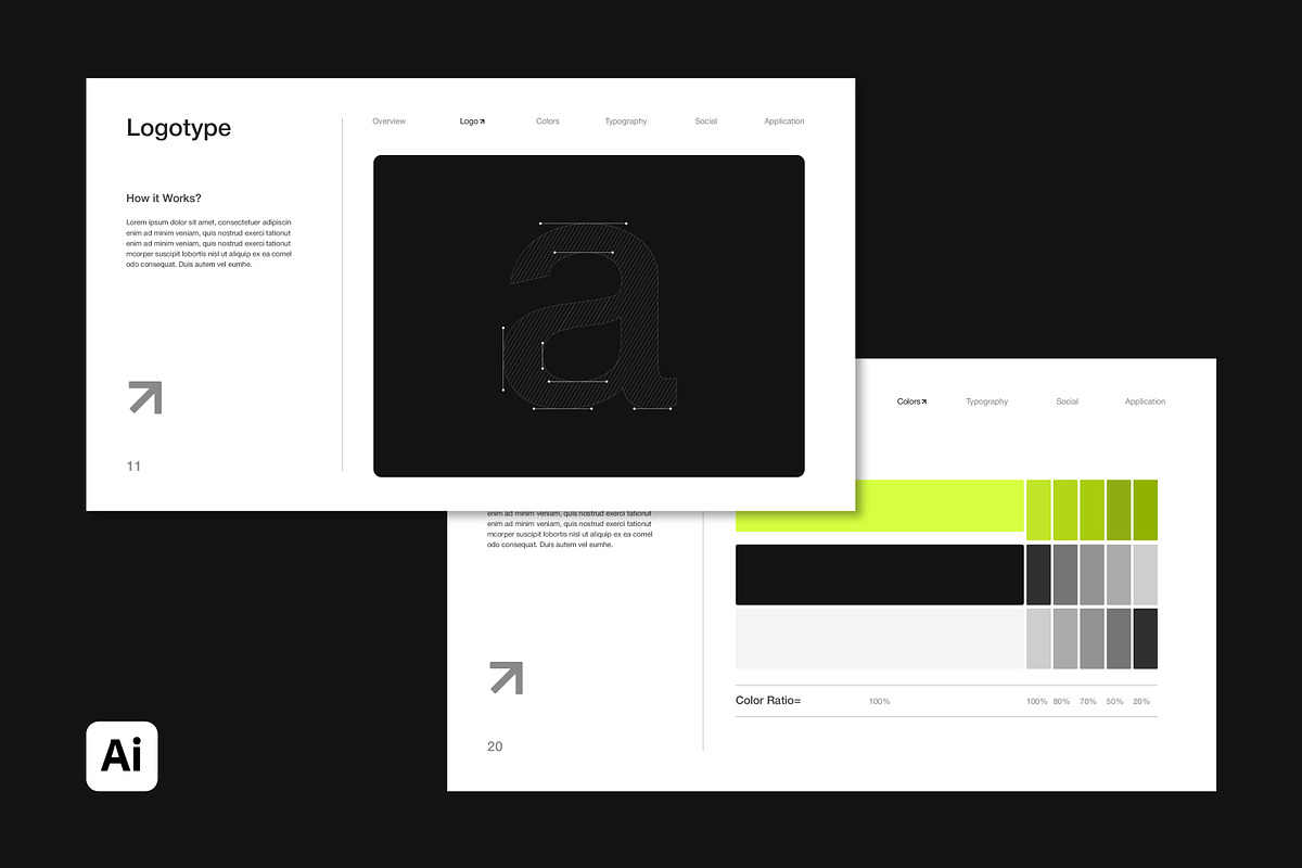 Minimal Brand Guidelines Template, a Branding & Logo Template by Templeste (Photo 2 of 6)