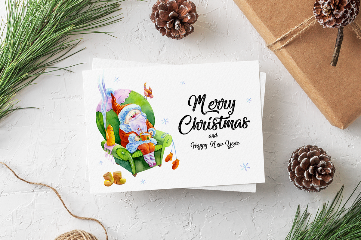 Christmas Greeting Card Template, a Card Template by ElephantArts (Photo 2 of 8)