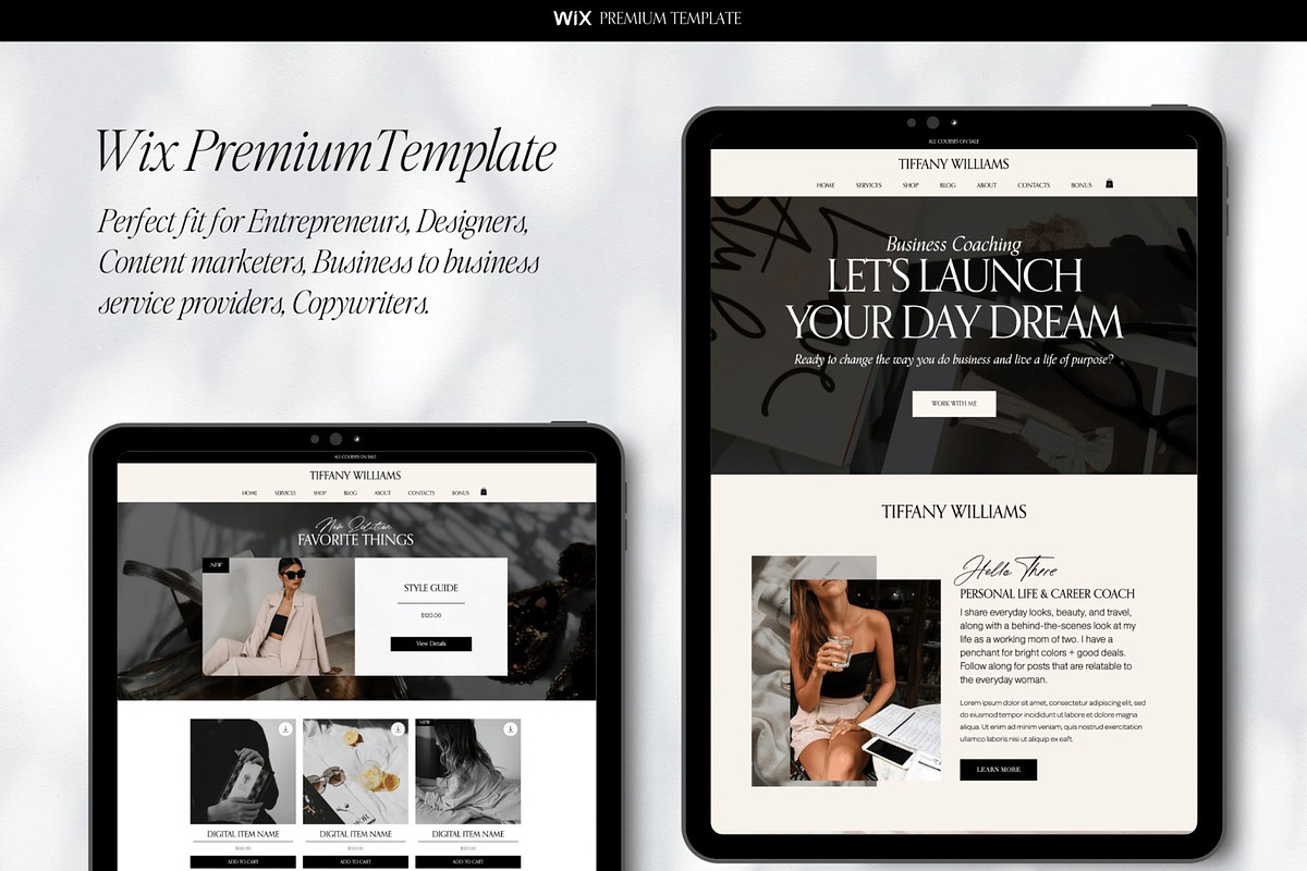 Wix Website template coach, a Wix Template by Presentibox (Photo 3 of 11)