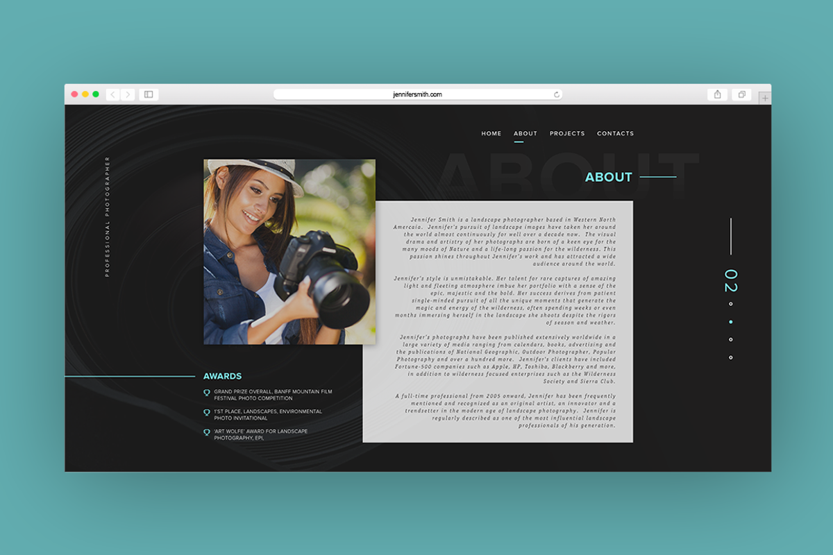 Portfolio Web UI Template PSD, a Websites & App Template by Urazovsky ...