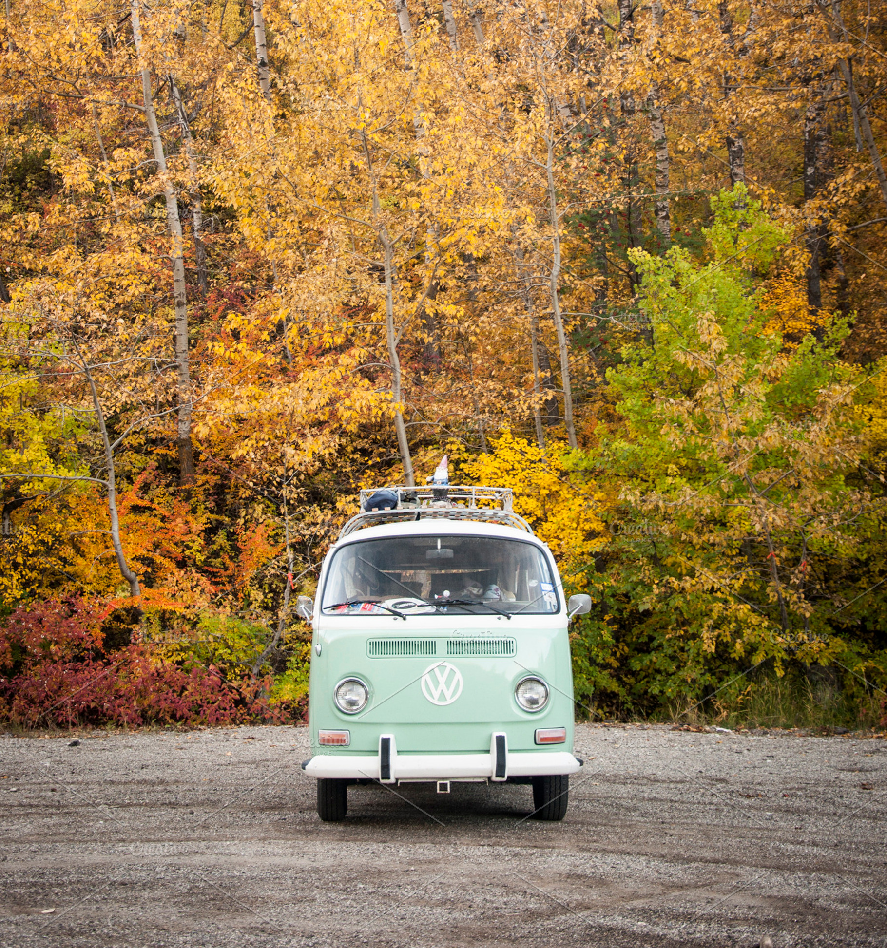 VW Bus in the Fall, a Transportation Photo by Crux Creative