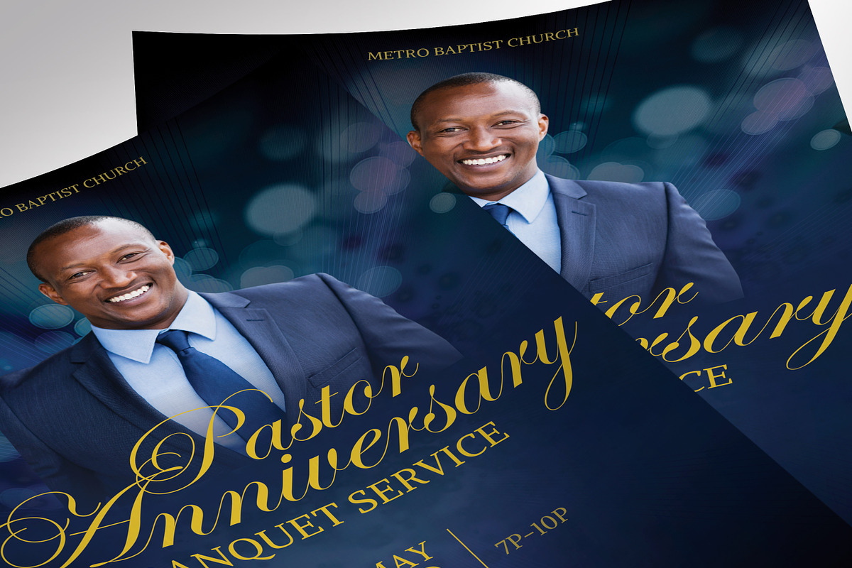 Pastor Anniversary Banquet Flyer, a Flyer Template by Four C Graphic (Photo 10 of 10)