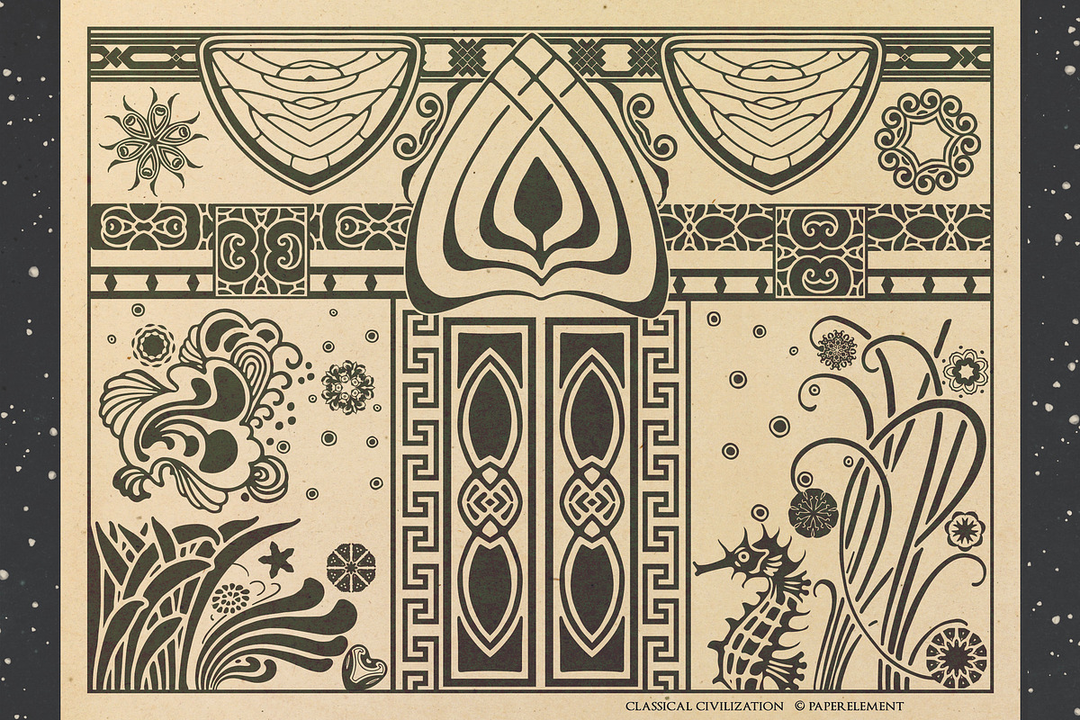 370 Classical Scene-Building Vectors, an Object Illustration by Paper Element (Photo 14 of 17)