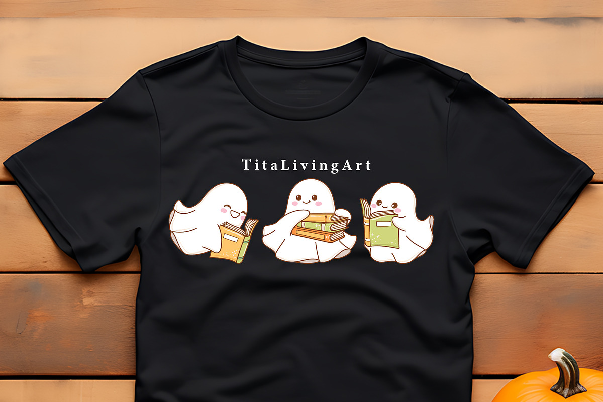 Cozy Bookish Ghost Clipart | Ghost, an Education Illustration by TitaLivingArt (Photo 7 of 9)