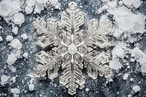 Intricate Snowflake on Snowy Surface, a Background Photo by Pixeness Studio