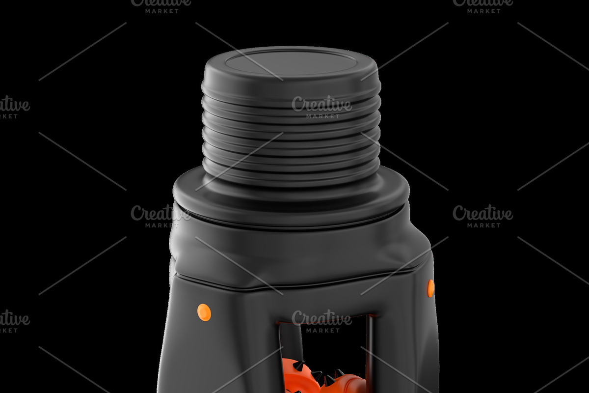 Stylized icon of a drilling head, a Technology Illustration by Artem Varnitsin