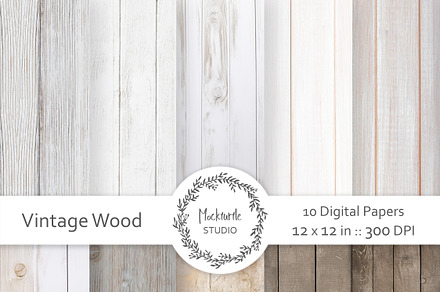 Vintage Wood digital paper
