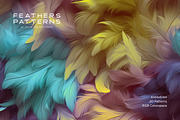 Feather Patterns: Seamless Patterns, a Pattern Graphic by RuleByArt (Thumbnail 10 of 15)