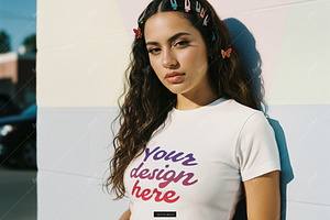 T-Shirt Mockup PSD Model, a Shirt Mockup by LESZ Design