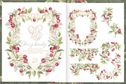 Elegant Cherry Crest Watercolor png, a Decorative Illustration by WonderWonder (Thumbnail 3 of 8)